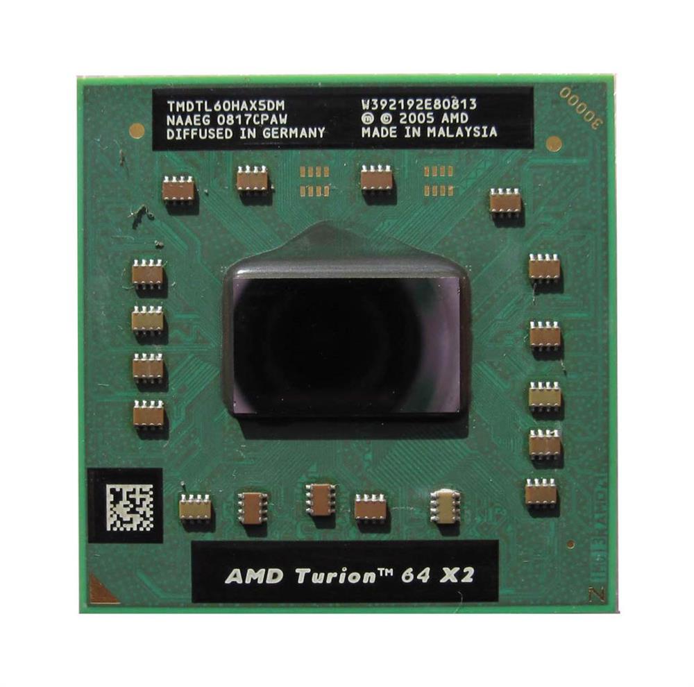 TMDTL60HAX5DM AMD Turion 64 X2 Tl-60 2.0ghz 1mb L2 Cache 800mhz Hts Socket S1g1(638 Pin) 35w Notebook Processor
