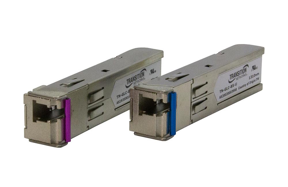 TN-GLC-BX-U-20 Transition Networks 1GB/s 1000Base-BX Single-Mode Fiber 20m 1310/1490nm SFP Transceiver Module