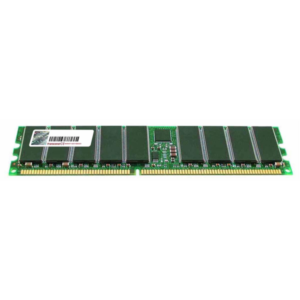 TS128MDR72V4VL Transcend 1GB DDR-400MHz PC3200 ECC Registered CL3 184-Pin DIMM Memory Module