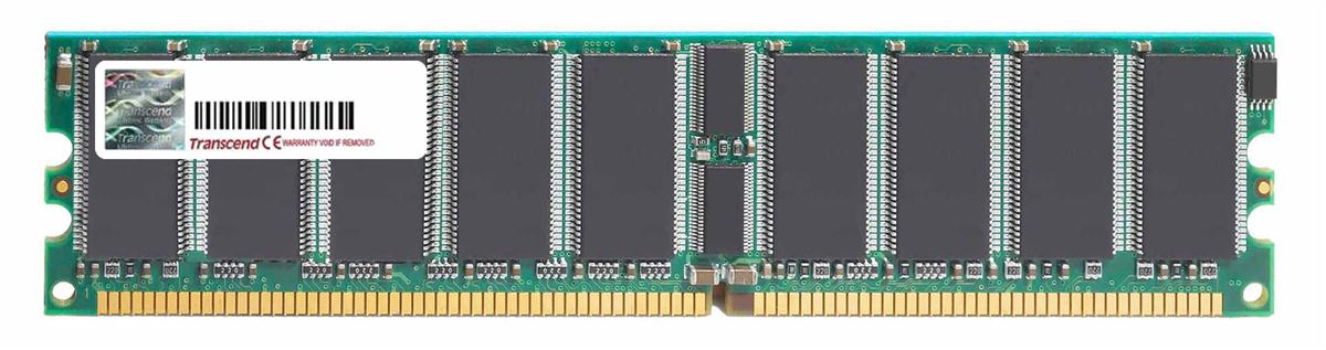 TS128MLD72V6J Transcend 1GB DDR-266MHz PC2100 ECC Unbuffered CL2.5 184-Pin DIMM Memory Module
