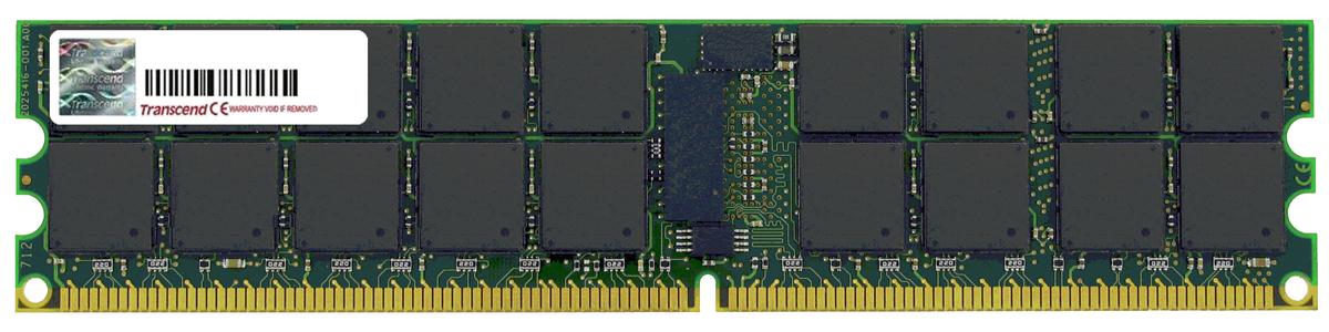 TS256MQR72V4K Transcend 2GB DDR2-400MHz PC2-3200 ECC Registered CL3 240-Pin DIMM Dual Rank Memory Module