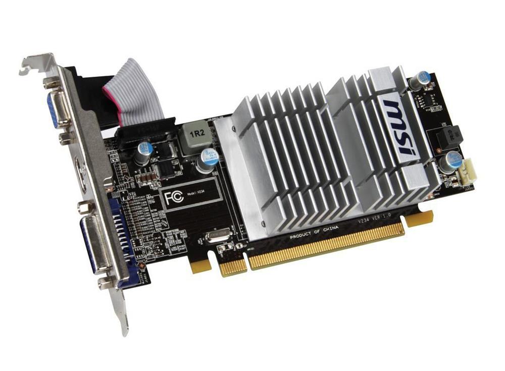 V212-066R MSI 1GB DDR3 PCI-Express 2.1 X16 Low Profile DVI D-Sub HDMI Video Graphics Card