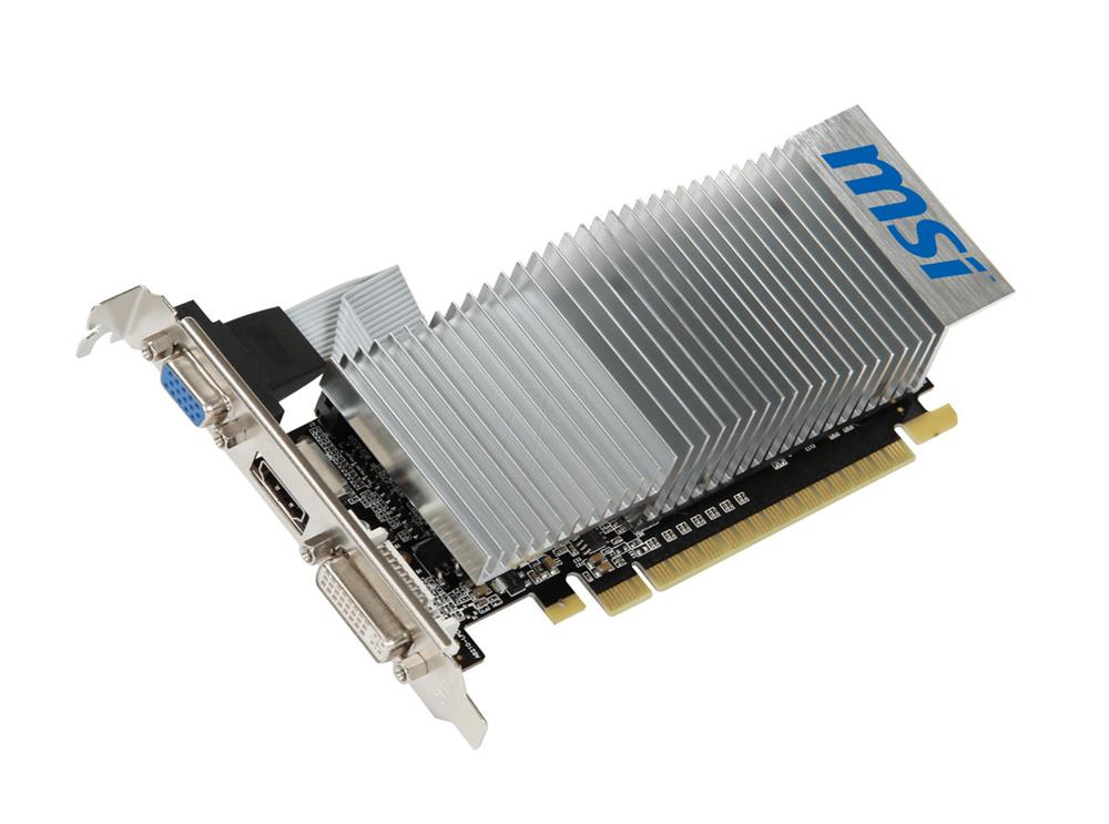 V809-019R MSI 1GB DDR3 PCI-Express 2.0 X16 Low Profile DVI D-Sub HDMI Video Graphics Card