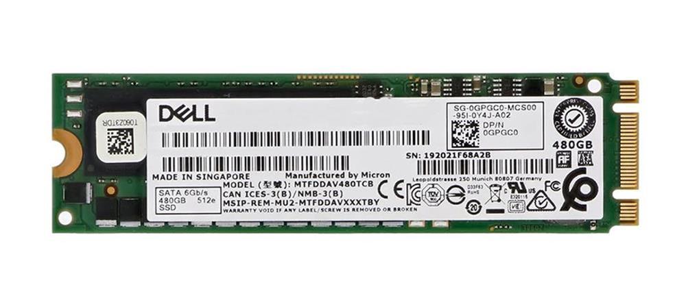 VN68H DELL Emc 480gb Sata 6gb/s M.2 2280 Enterprise Cla...