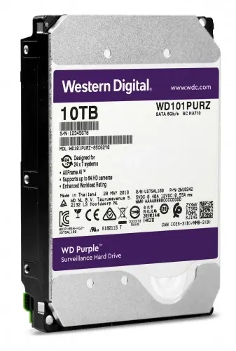 WD101PURZ Western Digital Purple Surveillance 10TB 7200...