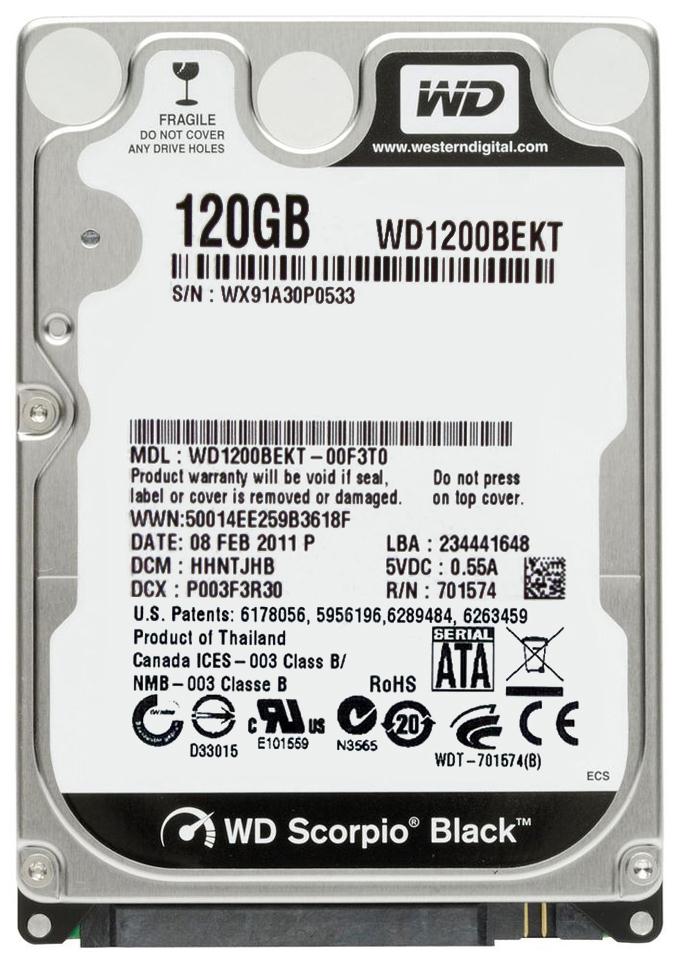 WD1200BEKT-00F3T0 Western Digital Scorpio Black 120GB 7...