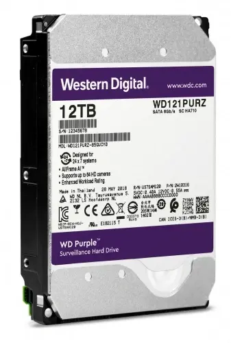 WD121PURZ Western Digital Purple Surveillance 12TB 7200...