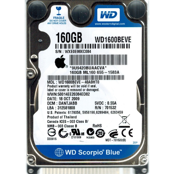 WD1600BEVE-40A0HT0 Western Digital 160GB 5400RPM ATA-10...