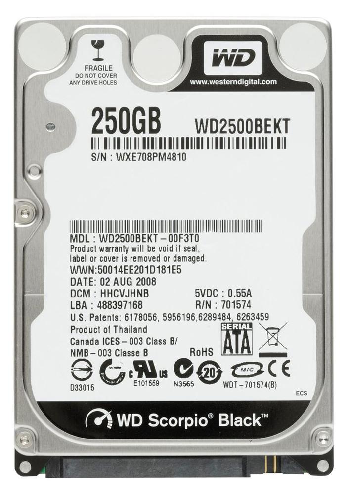 WD2500BEKT-00F3T0 Western Digital Scorpio Black 250GB 7...