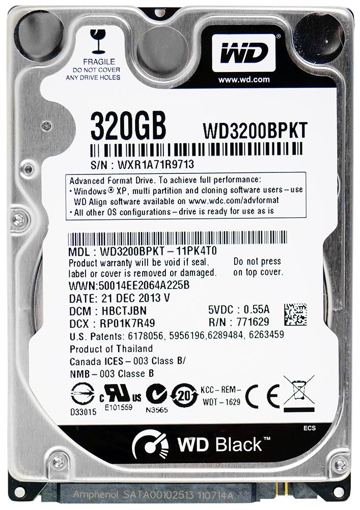 WD3200BPKT-11PK4T0 Western Digital 320GB 7200RPM SATA 3GB/s 2.5-inch Hard Drive