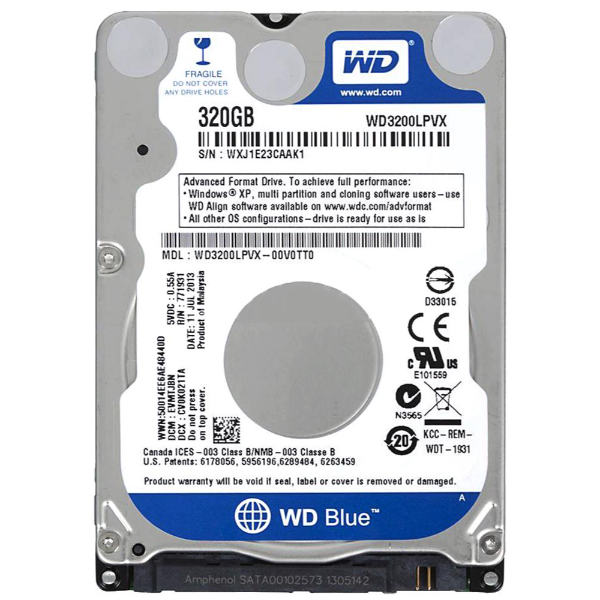 WD3200LPVX Western Digital Blue 320GB 5400RPM SATA 6GB/...