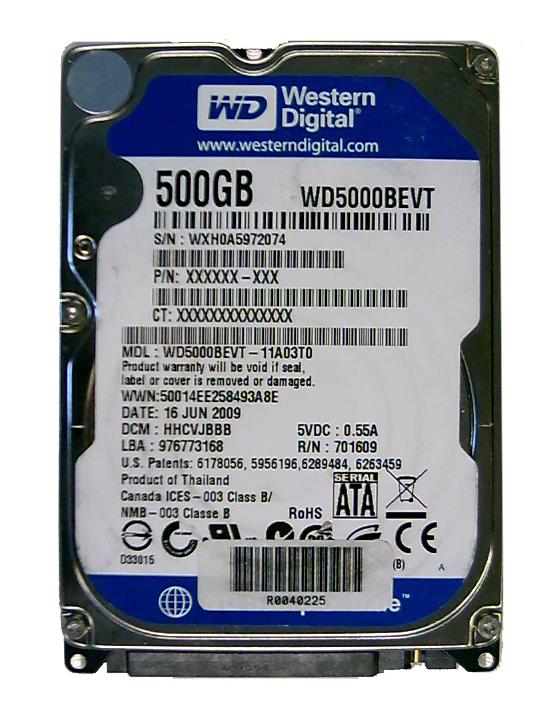 WD5000BEVT-11A03T0 Western Digital 500GB 5400RPM SATA 3...