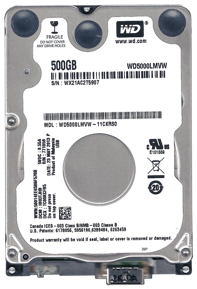 WD5000LMVW Western Digital 500GB 5400RPM USB 3.0 2.5-in...