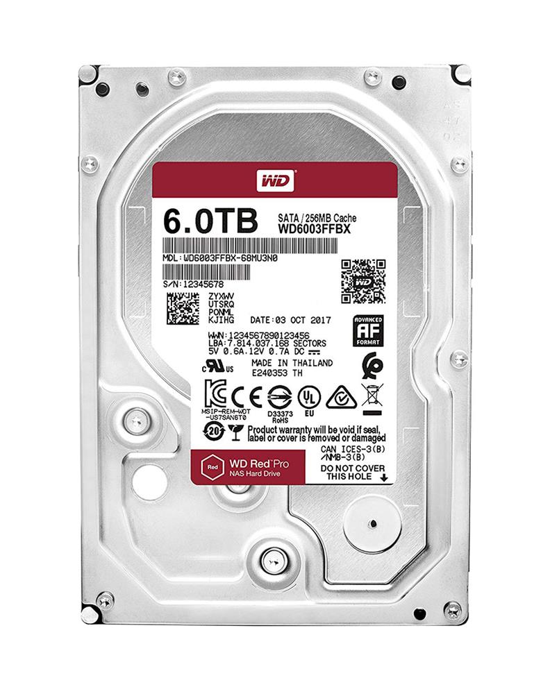 WD6003FFBX Western Digital Red Pro 6TB 7200RPM SATA 6GB...