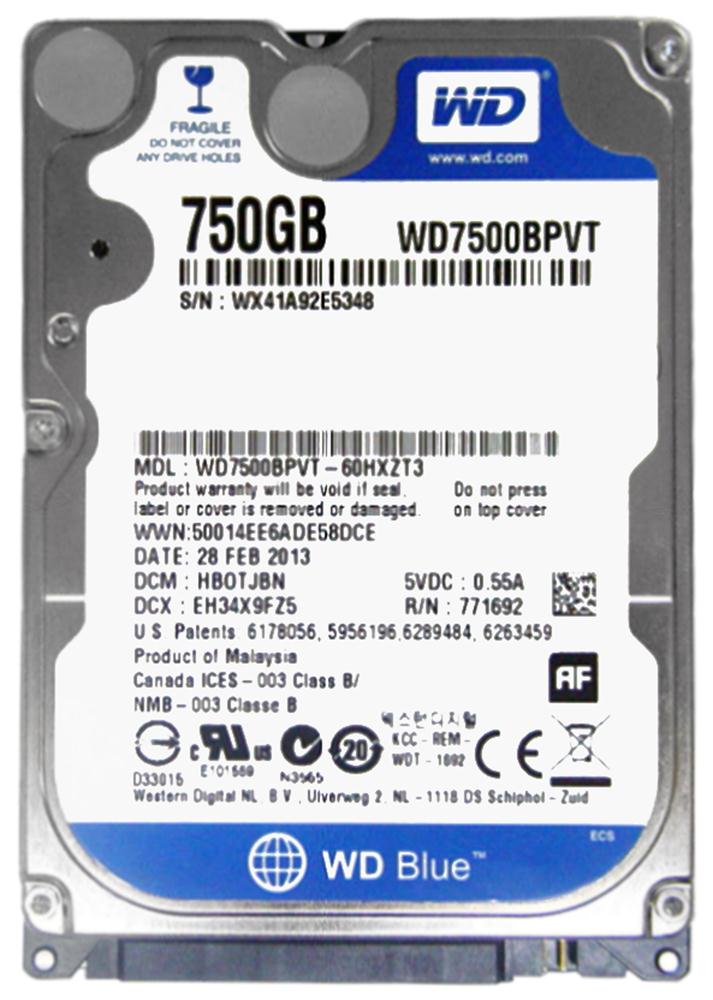 WD7500BPVT Western Digital Scorpio Blue 750GB 5400RPM S...