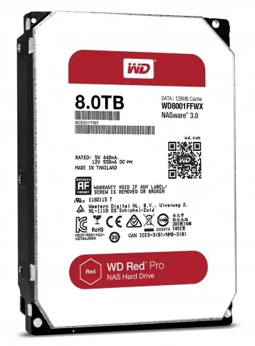 WD8001FFWX Western Digital 8TB 7200RPM SATA 6GB/s 128MB Cache 3.5-inch Hard Drive