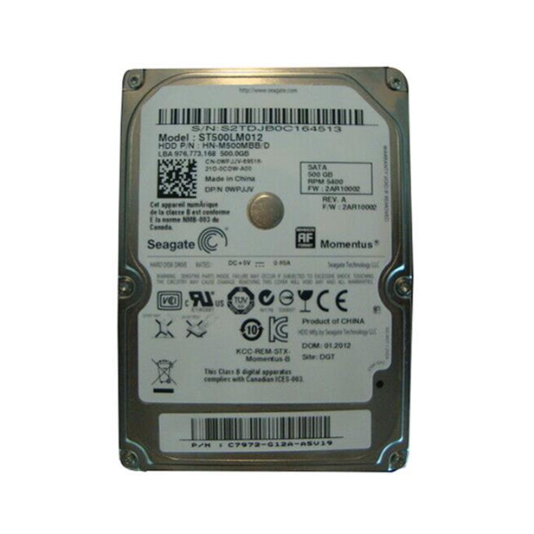 WPJJV Dell 500GB 5400RPM SATA 3GB/s 2.5-inch Hard Drive