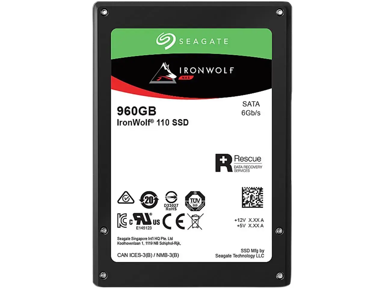 ZA960NM10011 Seagate IronWolf 110 960GB 3D Triple-Level Cell SATA 6Gb/s 2.5-inch Solid State Drive