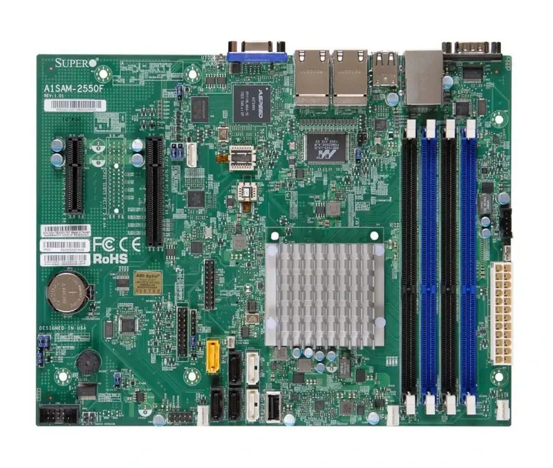 A1SAI-2550F-O Supermicro Intel Atom C2550/ DDR3/ SATA3/USB3.0/ V/4GbE/ Mini-ITX Motherboard / CPU Combo