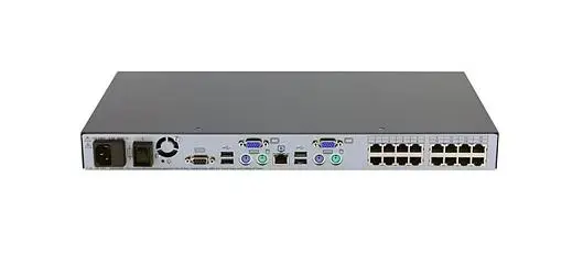 AF601A HP 2x1x16 IP Console Switch with Virtual Media 16 x 2 16 x RJ-45 Keyboard/Mouse/Video 1U Rack-mountable