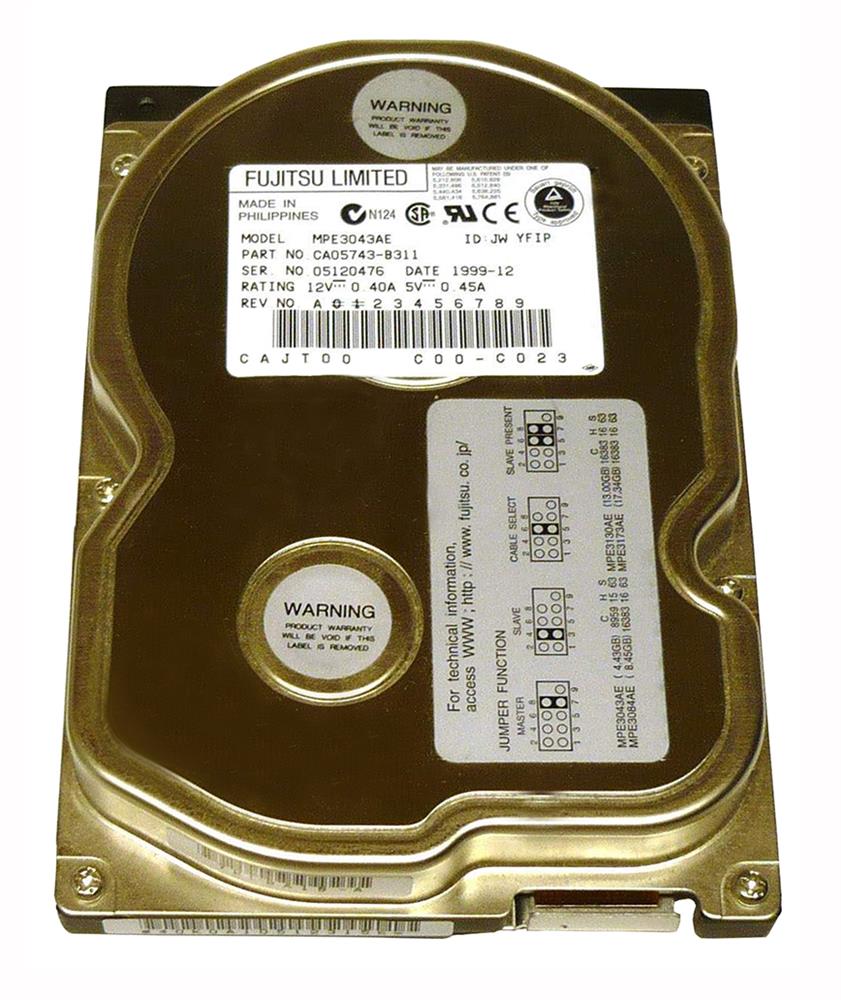 CA05743-B311 Fujitsu 4GB 5400RPM ATA-66 3.5-inch Hard D...
