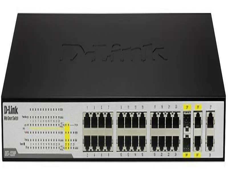 DES-1228P D-Link Web Smart 24-Port PoE 10/100 + (4) 100...