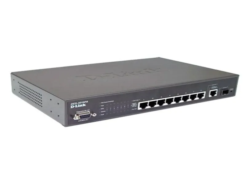 DES-3010PA D-Link Managed 8-Port 10/100 PoE Switch + 1 ...