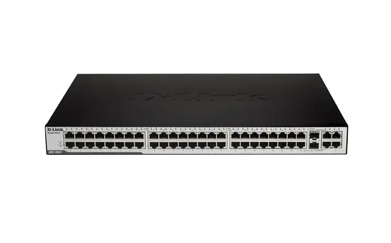 DES-3552 D-Link 33.1W 48-Port 10/100Base-TX Managed Stackable Fast Ethernet Switch 2 Combo Gigabit SFP Ports