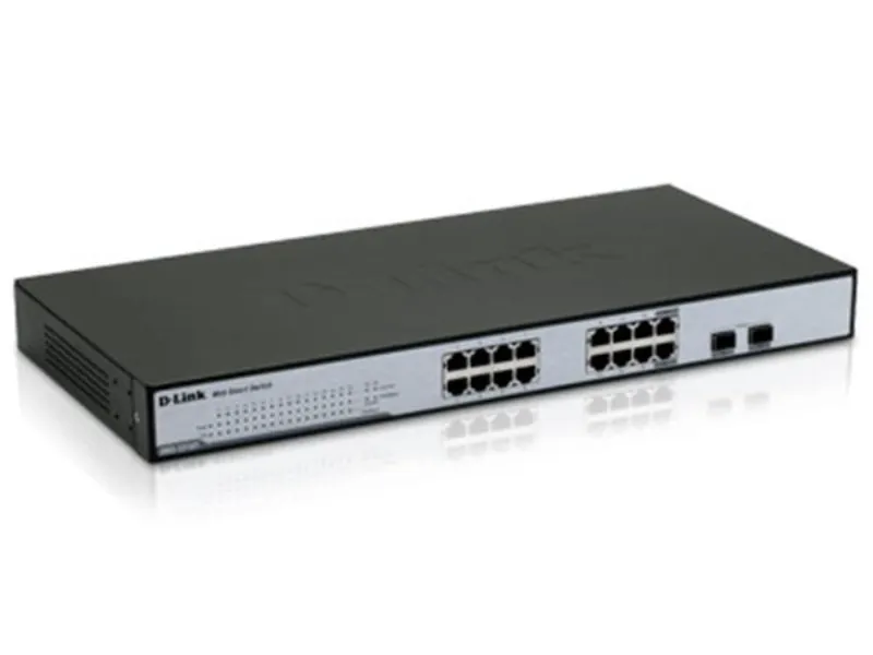 DGS-1216T D-Link Web Smart 16-Port 10/100/1000+2 Combo SFP Switch