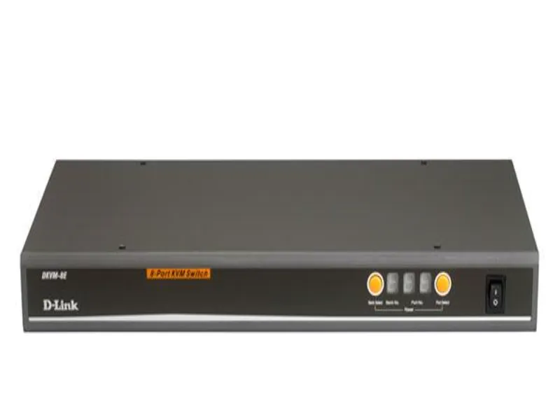 DKVM-8E D-Link 8-Port PS/2 VGA Stackable Rack-mount KVM...