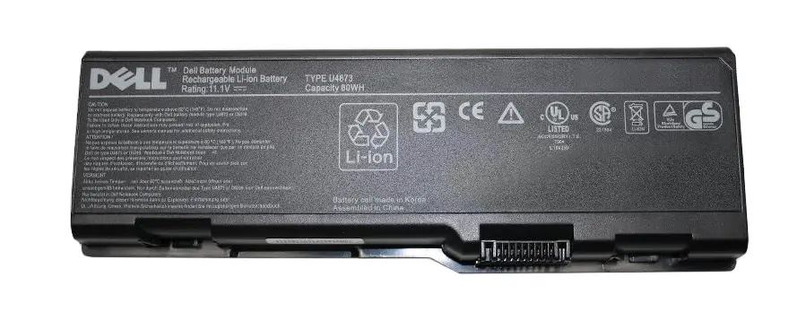 F5127 Dell 9-Cell 11.1V 6600mAh 80WHr Lithium-Ion Battery for Inspiron 6000 9200 9400 E1705 XPS M170 M1710 Gen2
