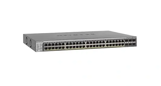 FS750T2NA Netgear 48-Port 10/100Base-TX Managed Fast Ethernet Switch with 2 SFP Ports & 2 Ethernet Ports Rack-Mountable