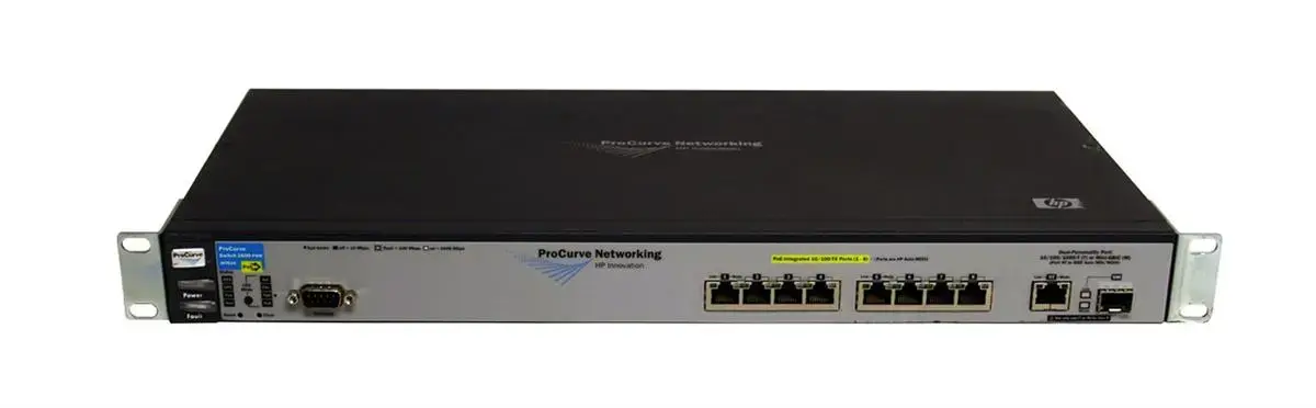 J8762-60001 HP ProCurve Switch 2600-8PWR 8-Ports Managed Stackable Fast Ethernet Switch with Gigabit Uplink