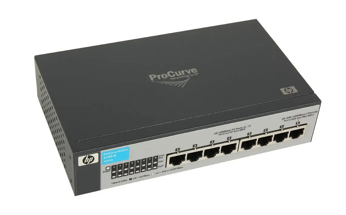 J9079-69001 HP ProCurve 1700-8 Managed Layer-2 7-Ports 7 x 10/100Base-TX LAN 1 x 10/100/1000Base-T LAN Gigabit Ethernet Switch
