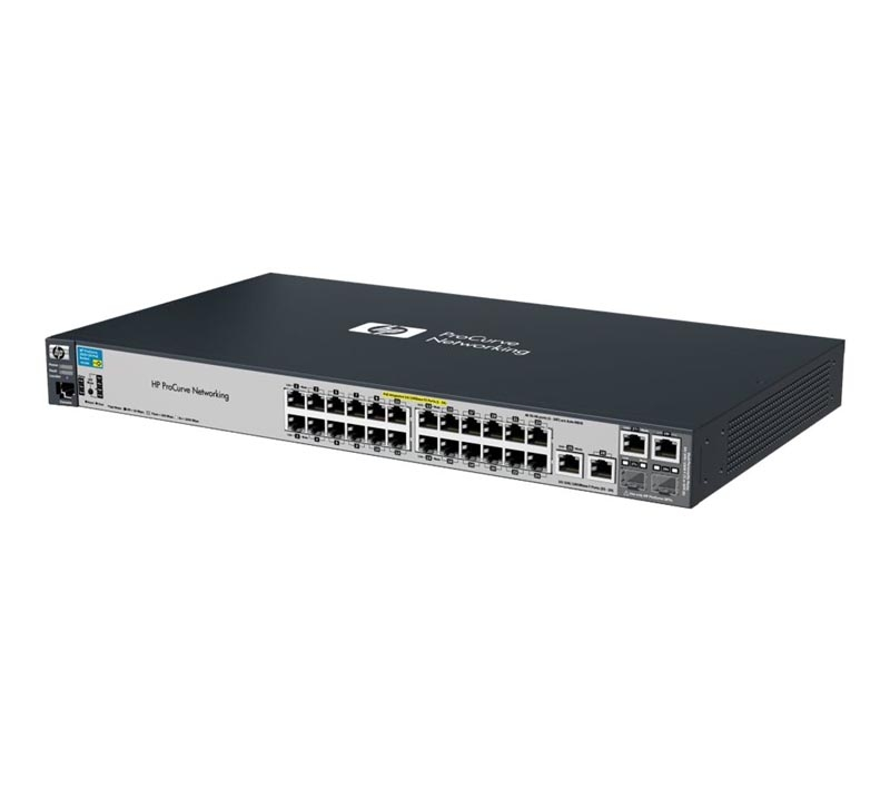 J9138-61002 HP ProCurve E2520-24-PoE 24-Port 24 x 10/100Base-TX 2 x SFP (mini-GBIC) Shared 2 x 10/100/1000Base-T Ethernet Switch