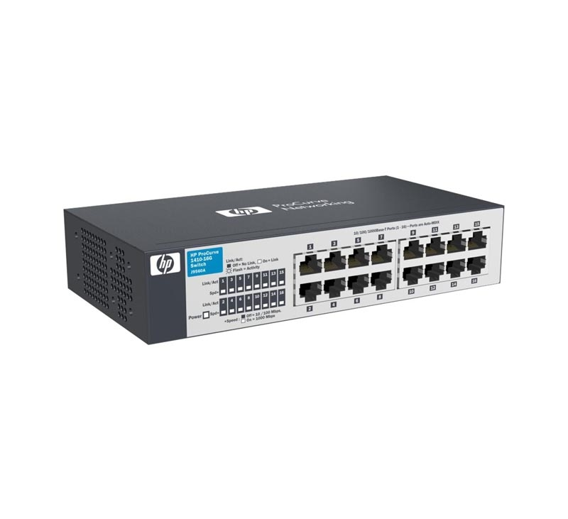J9560-60101 HP ProCurve 1410-16G 16 Ports 16 x RJ-45 10/100/1000Base-T Ethernet Switch