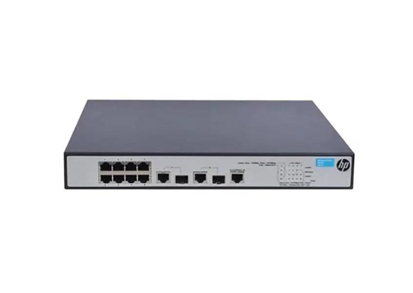 JG537-61101 HP OfficeConnect 1910-8-PoE+ 8-Port 8 x 10/100 (PoE+) + 2 x SFP Combo Managed Fast Ethernet Rack-Mountable Layer-3 Switch