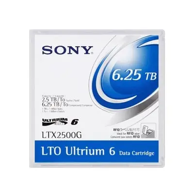 LTX2500G Sony LTO Ultium-6 2.5TB/6.25TB Metal Particle DATa Cartridge