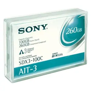SDX3-100C-BC Sony 100GB/260GB AIT-3 Barcoded DATa Cartridge