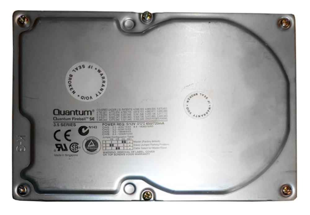 SE64A012 Quantum 6.4GB 5400PM ATA-33 3.5-inch Hard Driv...