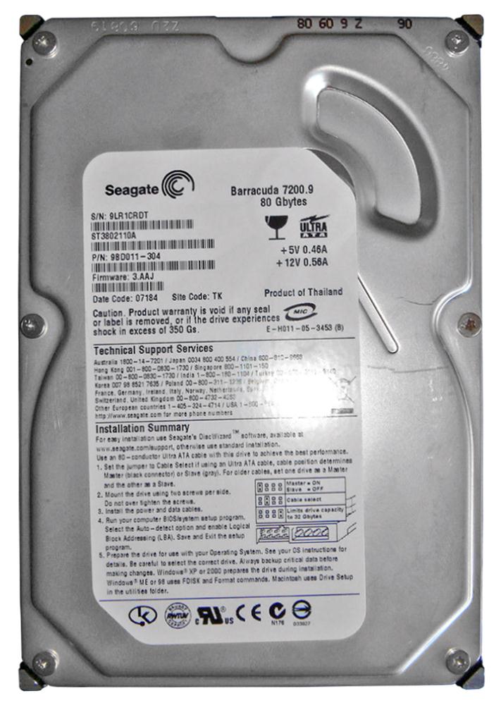 ST3802110A Seagate BarraCuda 80GB 7200RPM IDE Ultra DMA...