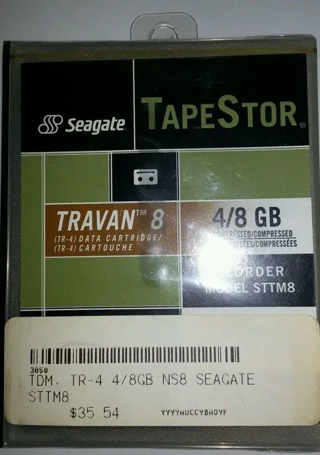 STTM8 Seagate 4GB/8GB Travan DATa Cartridge