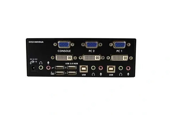 SV231DDVDUA StarTech 2-PORT DVI VGA Dual Monitor KVM Switch with Audio