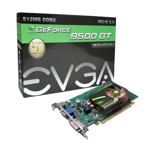 VCE512-P3-N953 EVGA GeForce 9500GT 512MB DDR2 PCI-Express DVI Video Graphics Card
