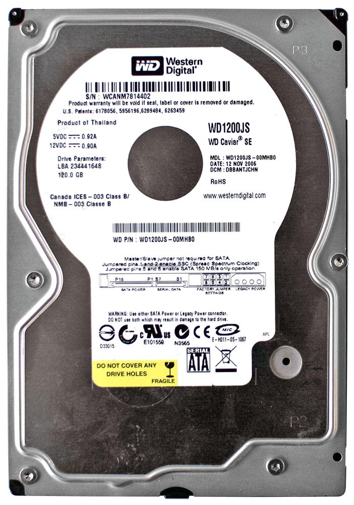 WD1200JS-00MHB0 Western Digital Caviar Blue 120GB 7200R...