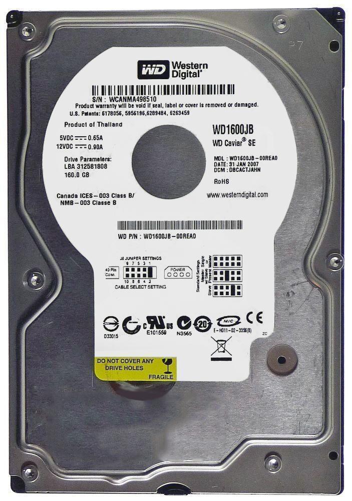 WD1600JB75GVAO Western Digital Caviar SE 160GB 7200RPM ...