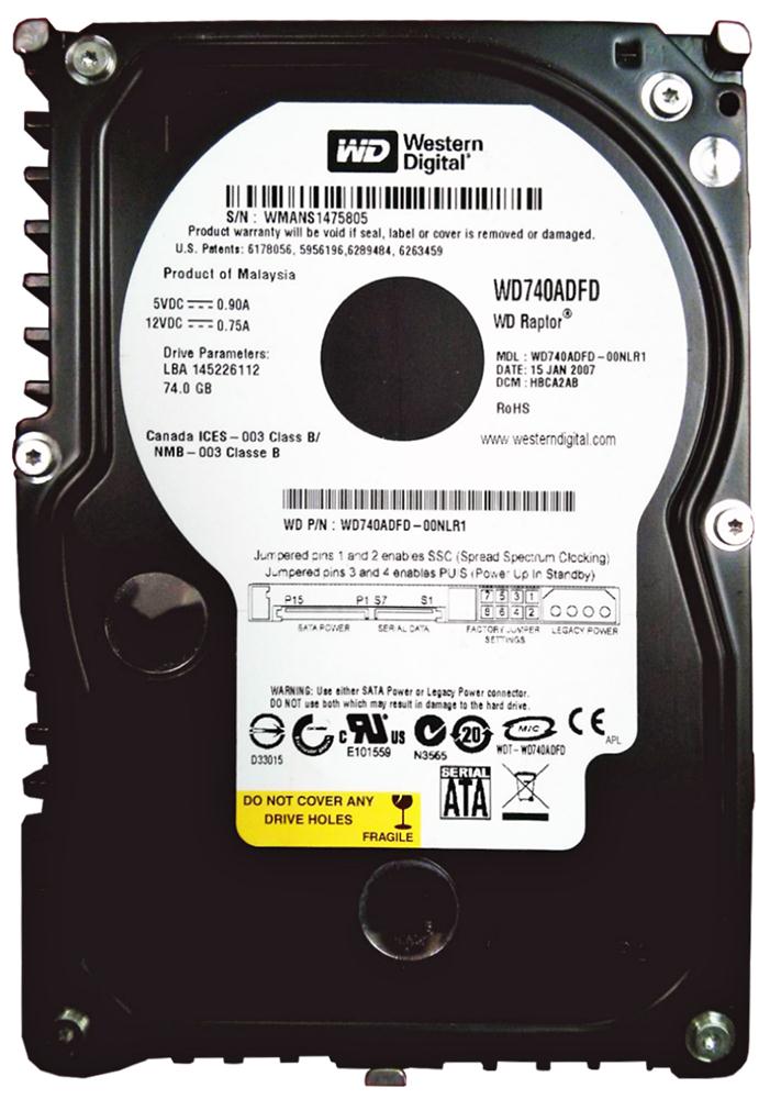 WD740ADFD Western Digital Raptor 74GB 10000RPM SATA 7-P...