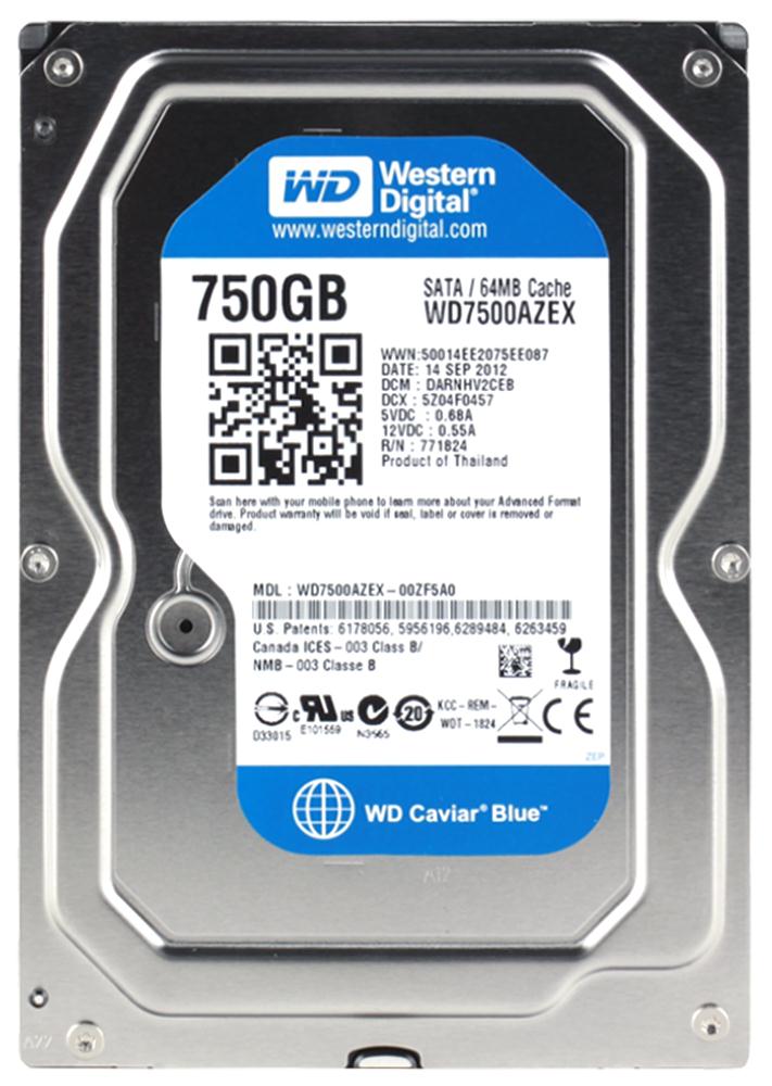 WD7500AZEX-00ZF5A0 Western Digital Blue 750GB 7200RPM S...