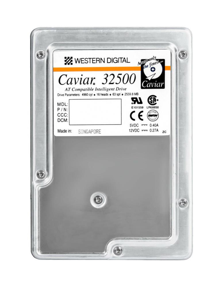 WDAC32500 Western Digital Caviar 2.5GB 5200RPM IDE/ATA ...