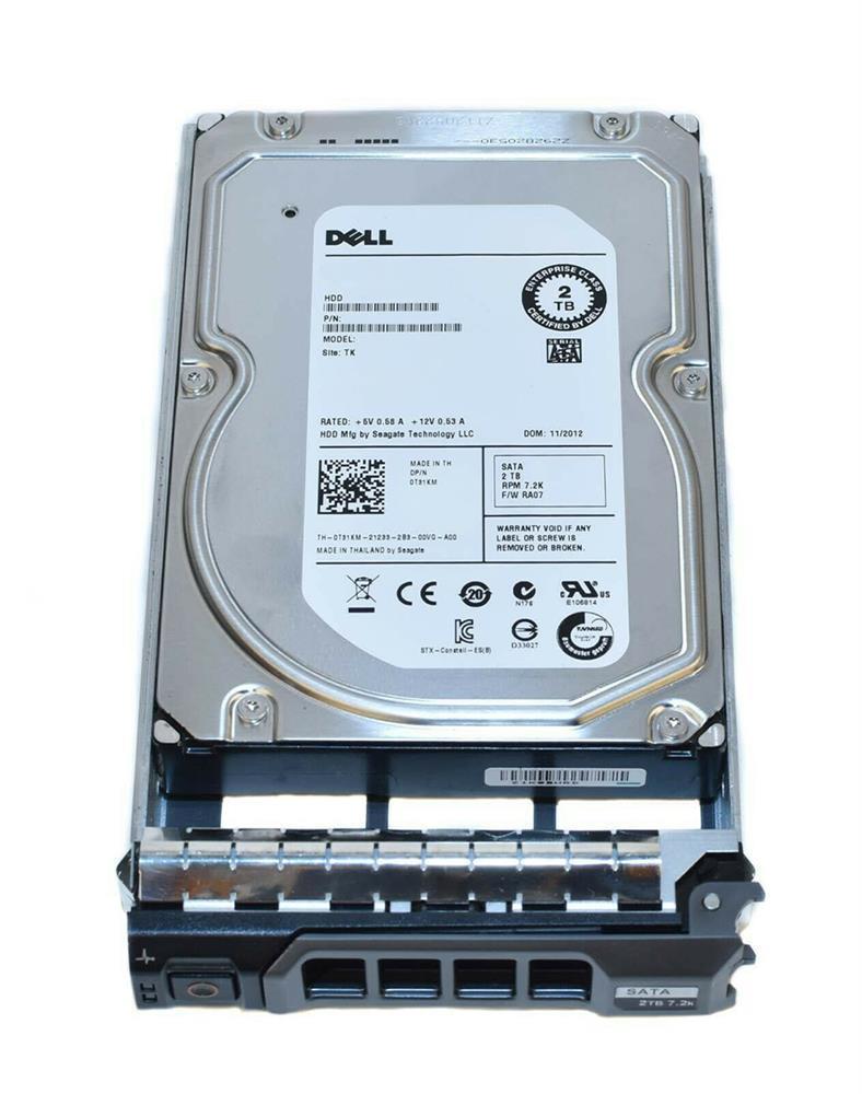 Y4N52 Dell 2TB 7200RPM SATA 6GB/s 64MB Cache 3.5-inch Hard Drive
